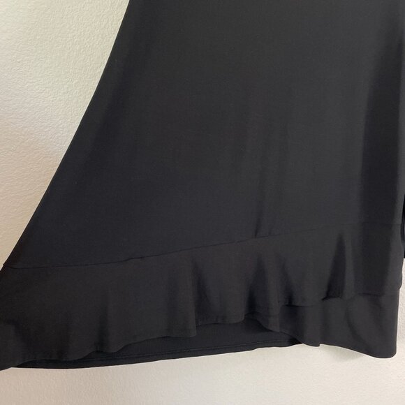 Roz & Ali Womens Plus 3X Black Tunic Top Bell Sleeves Blouse Shirt Round Neck - Picture 9 of 11